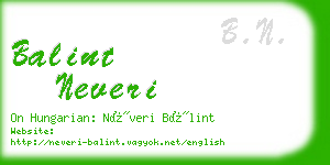 balint neveri business card